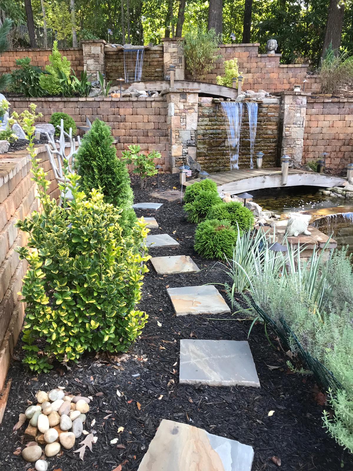 Square Brick Steps and Beautiful Landscape — Dawsonville, GA — Dixie Landscapes