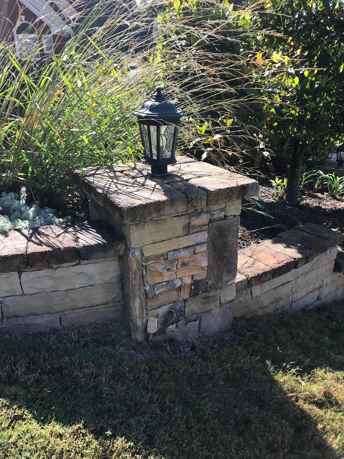 Wall Post Lamp — Dawsonville, GA — Dixie Landscapes