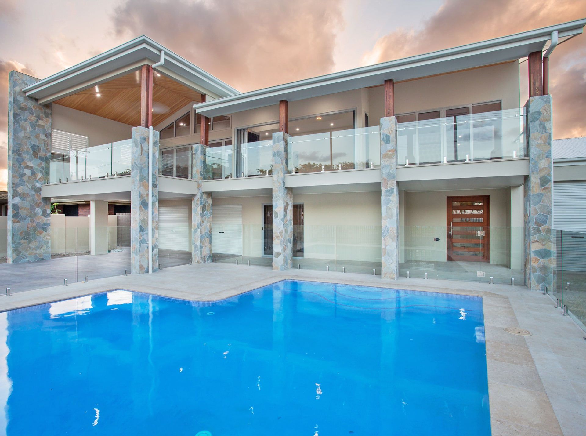 Luxurious House with Glass Balcony — Local Glaziers in Eton, QLD