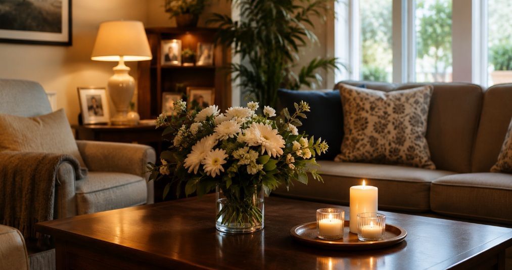 comfortable seating, soft lighting, fresh flowers, and a peaceful atmosphere in York, PA