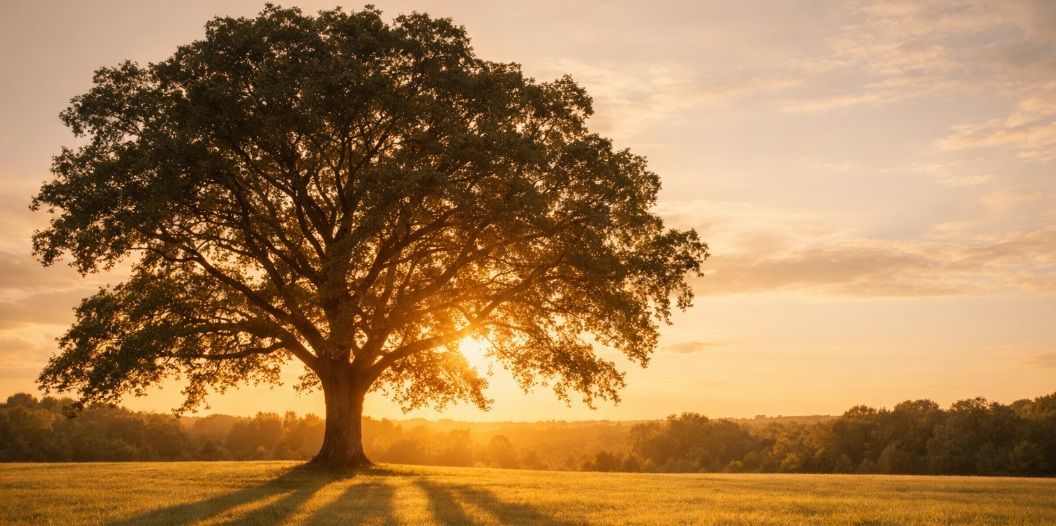 Funeral Home Dallastown, PA large tree in an open field at sunset