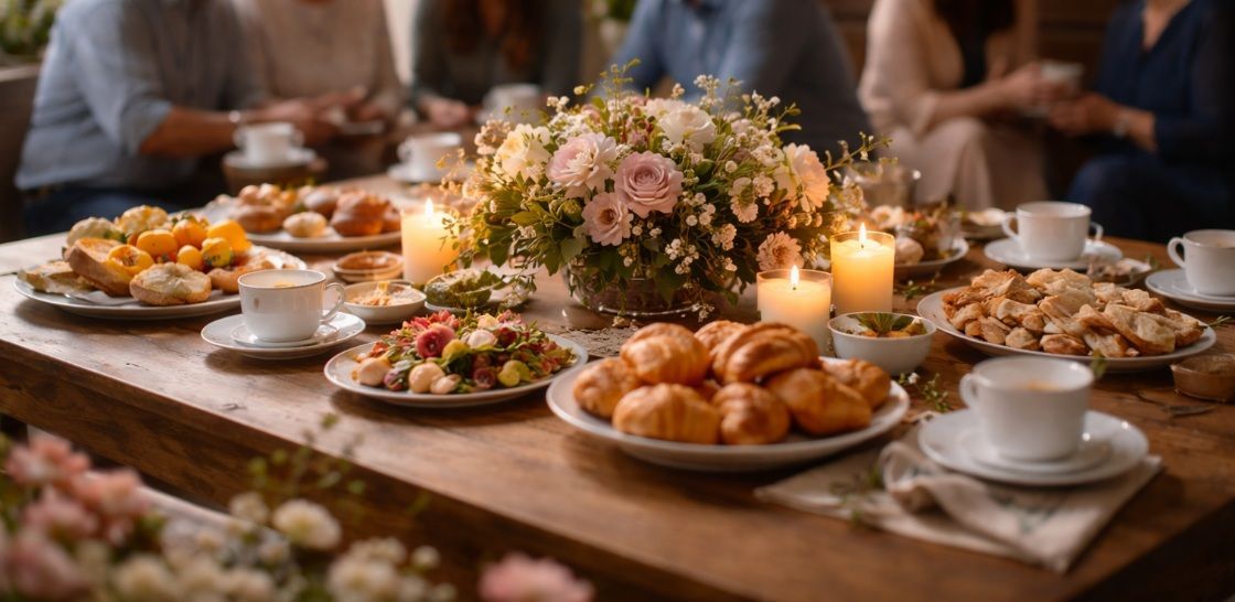 memorial reception with homemade comfort foods in York