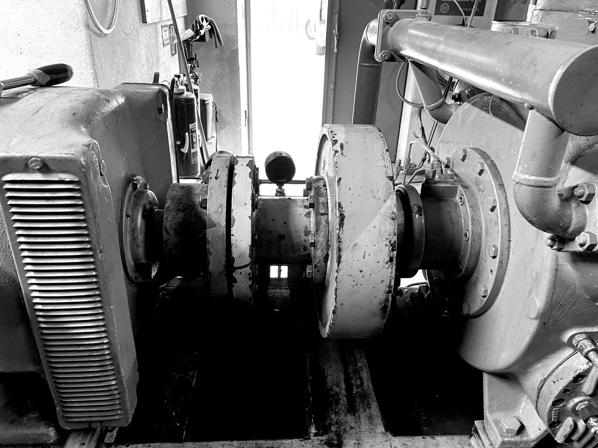 Kupplung eines Sulzer Kolbenverdichters einer Eisbahn