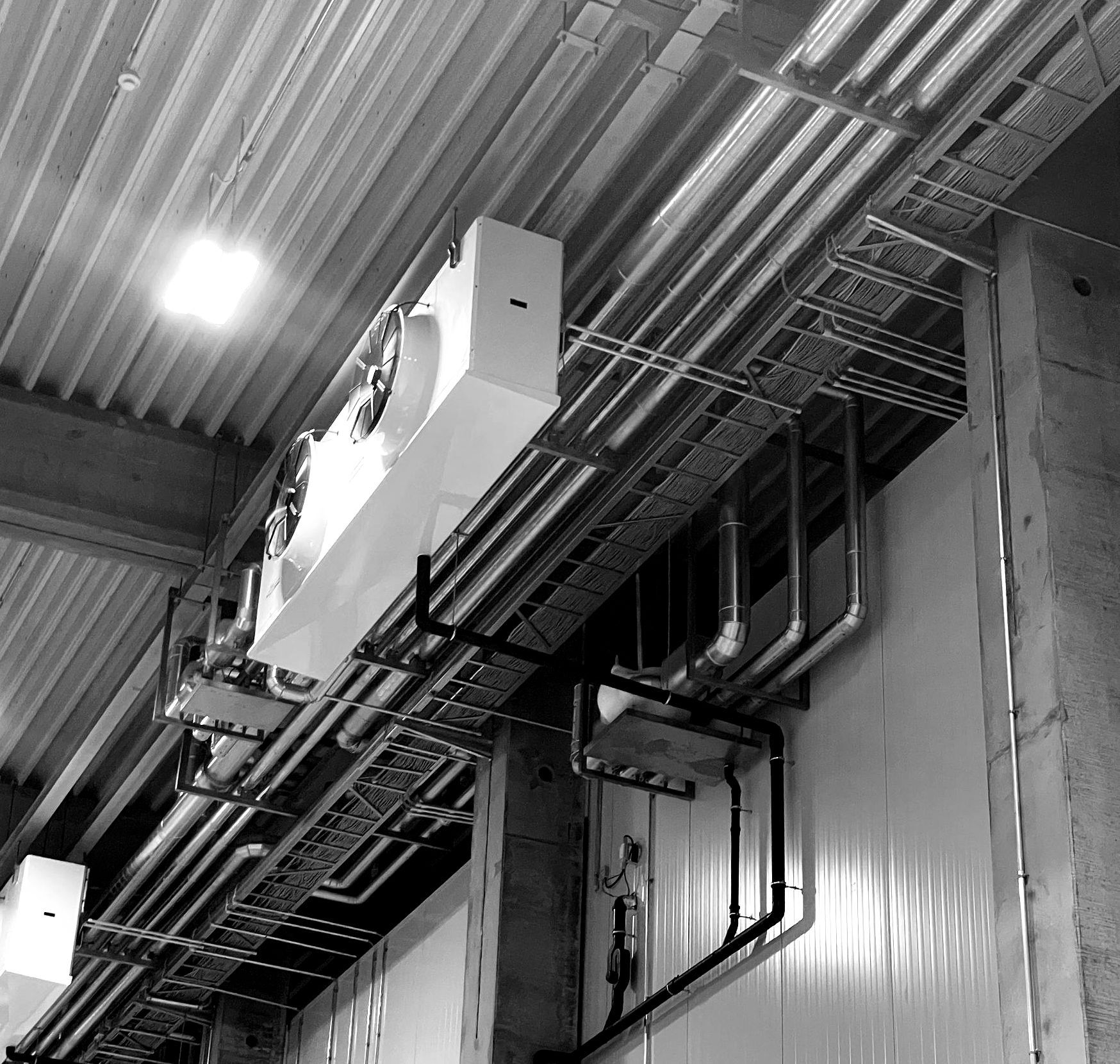 Verdampfer in einem Kühllager