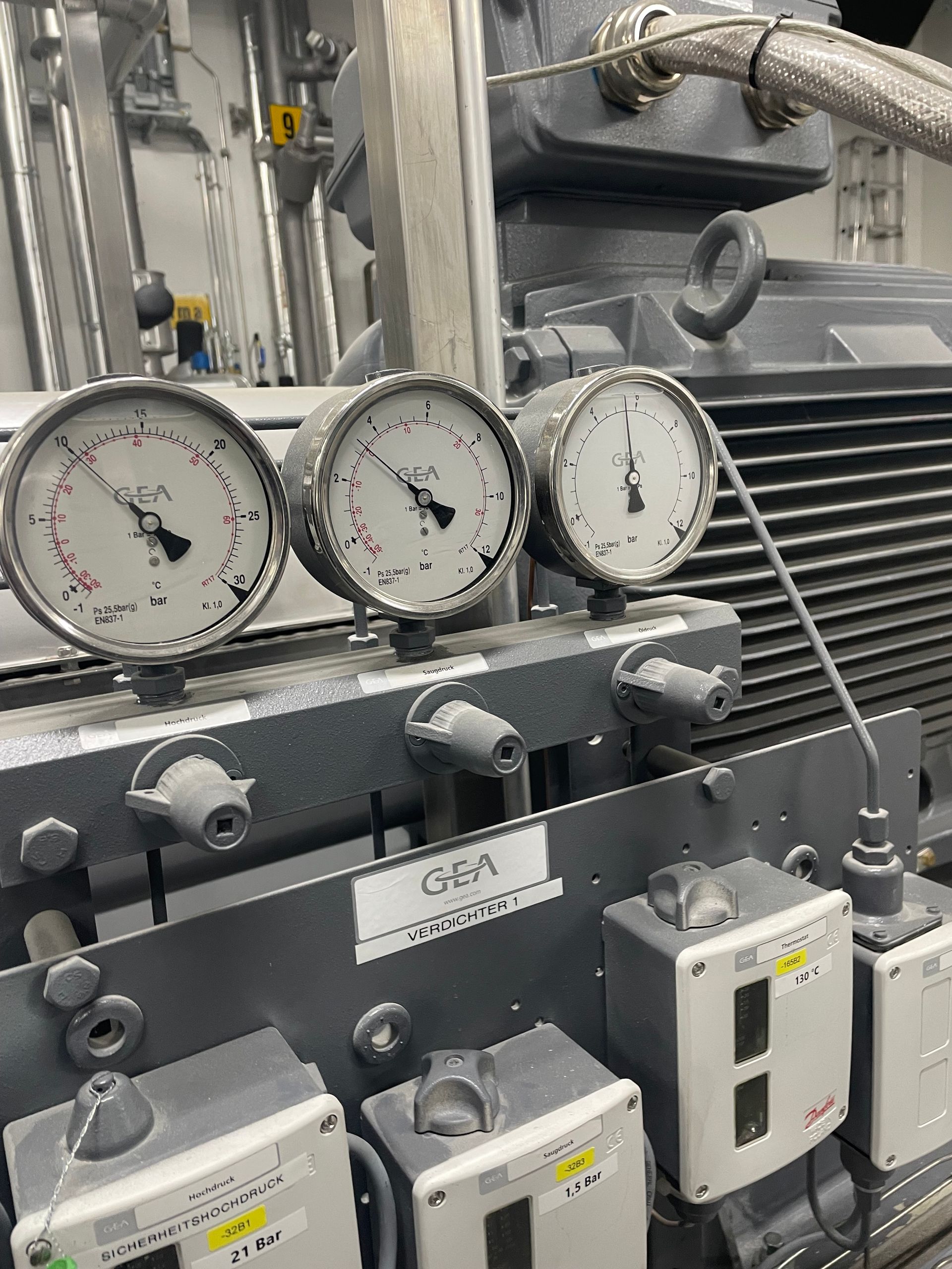 Parameter eines NH3-Kolbenverdichters