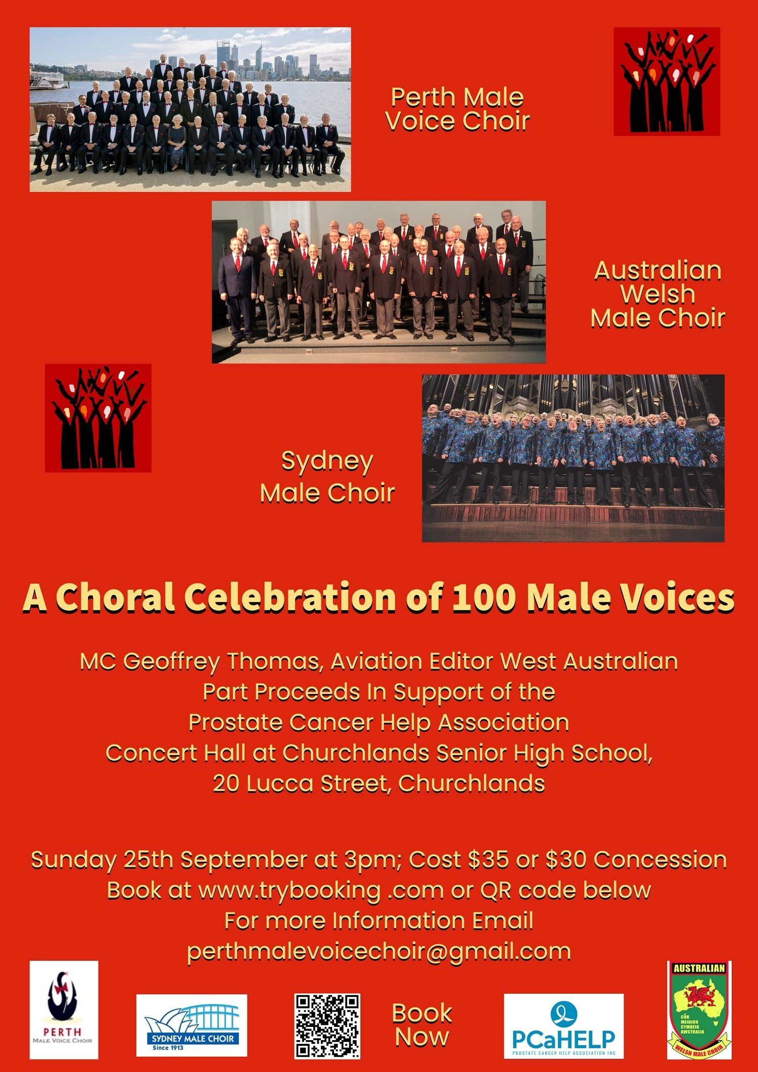 A Choral Celebration of 100 Male Voice supporting PCaHELP