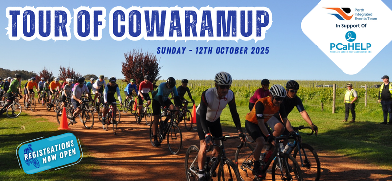 Tour of Cowaramup 2025 fundraising for prostate cancer support by PCaHELP