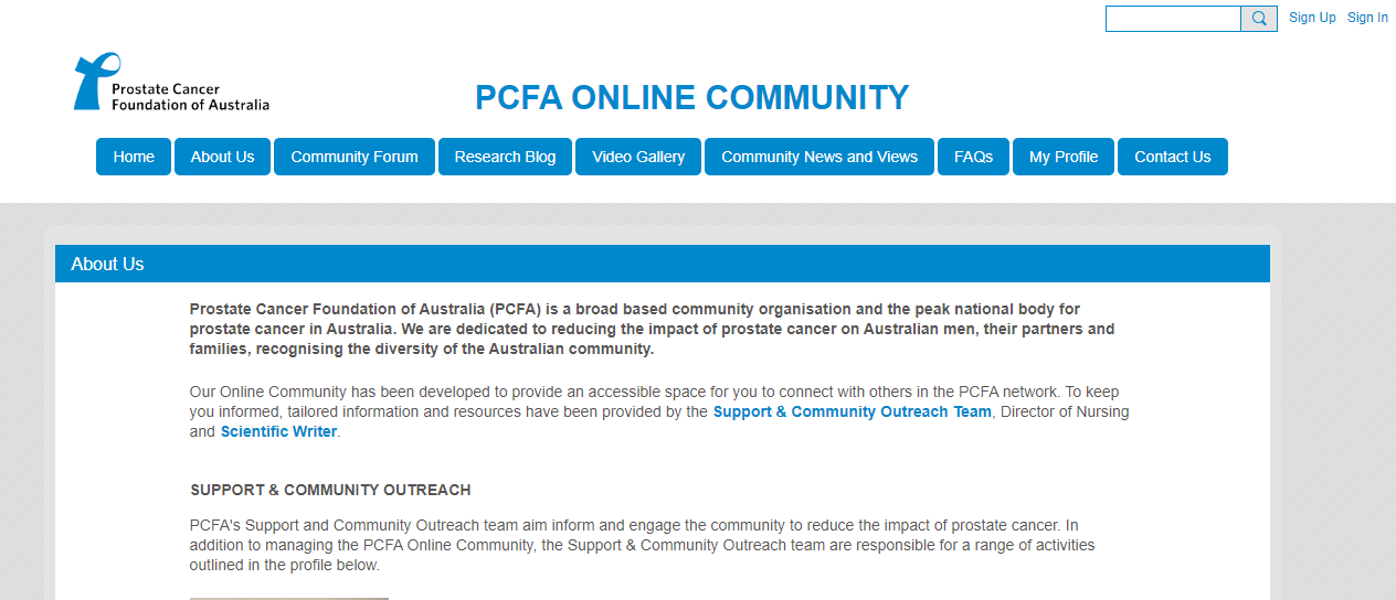 PCFA Online Community