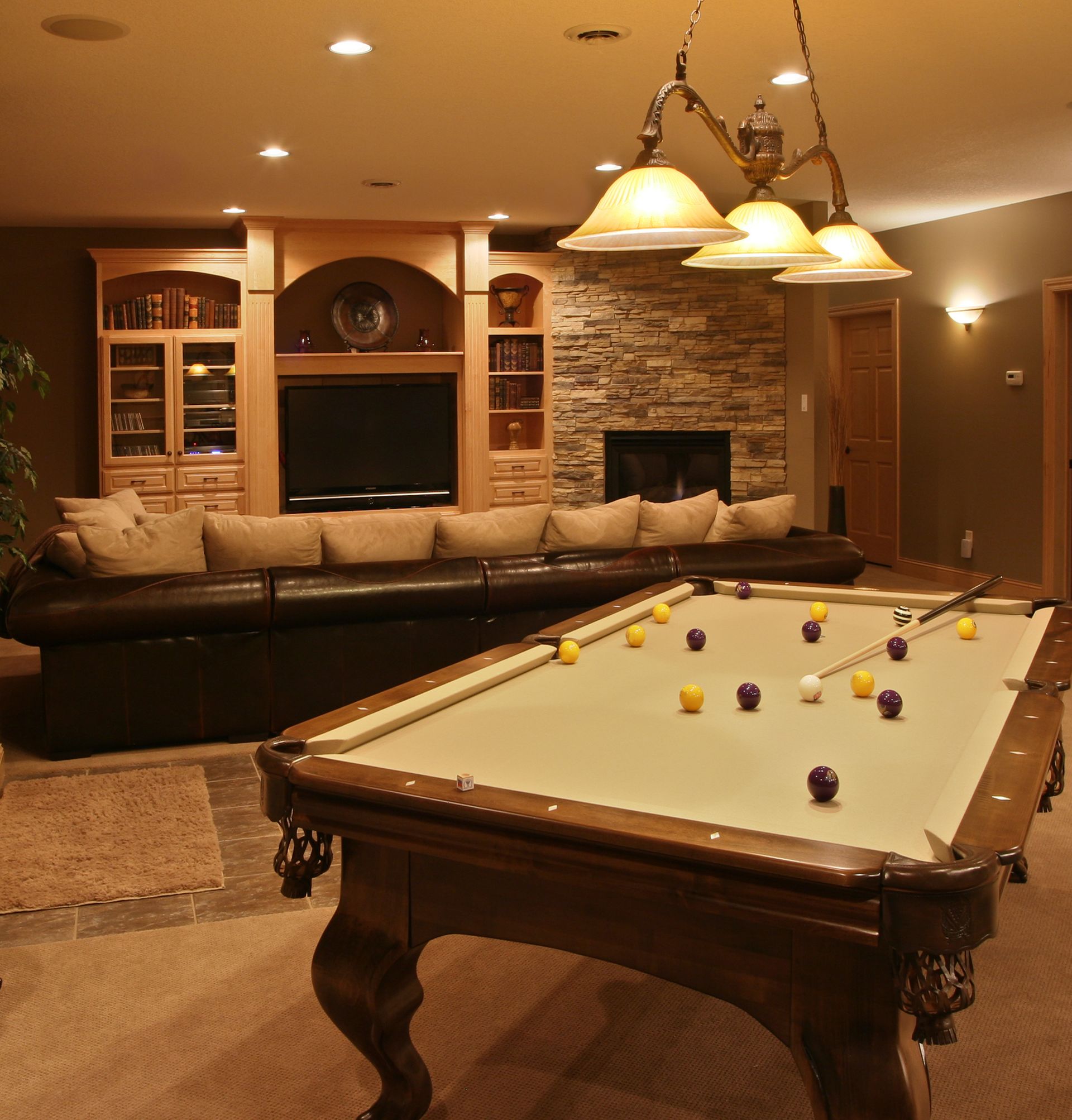 Basement with pool table — Isanti, MN — All Trade Construction