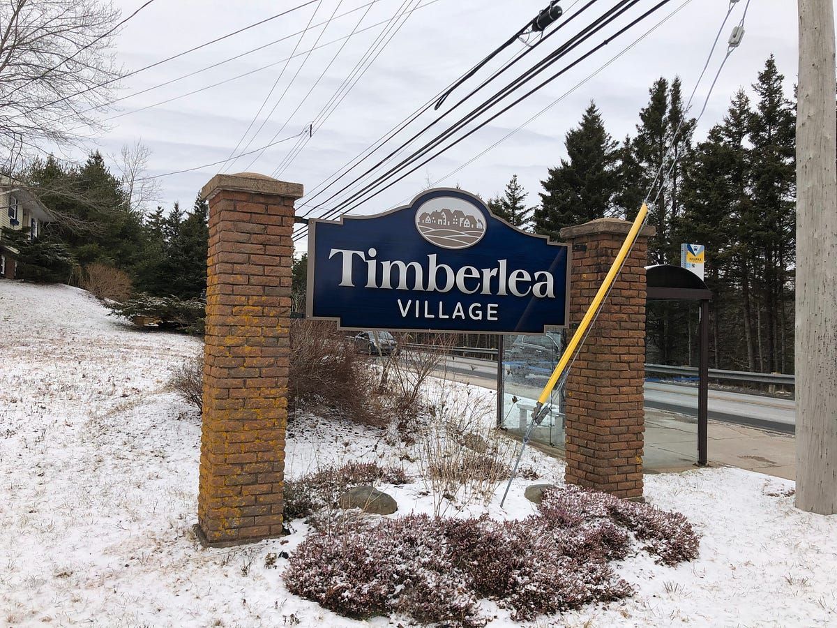 Timberlea Welcome sign
