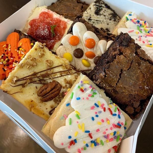 assorted brownies and desserts