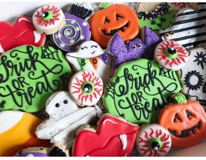 Halloween themed sugar cookies