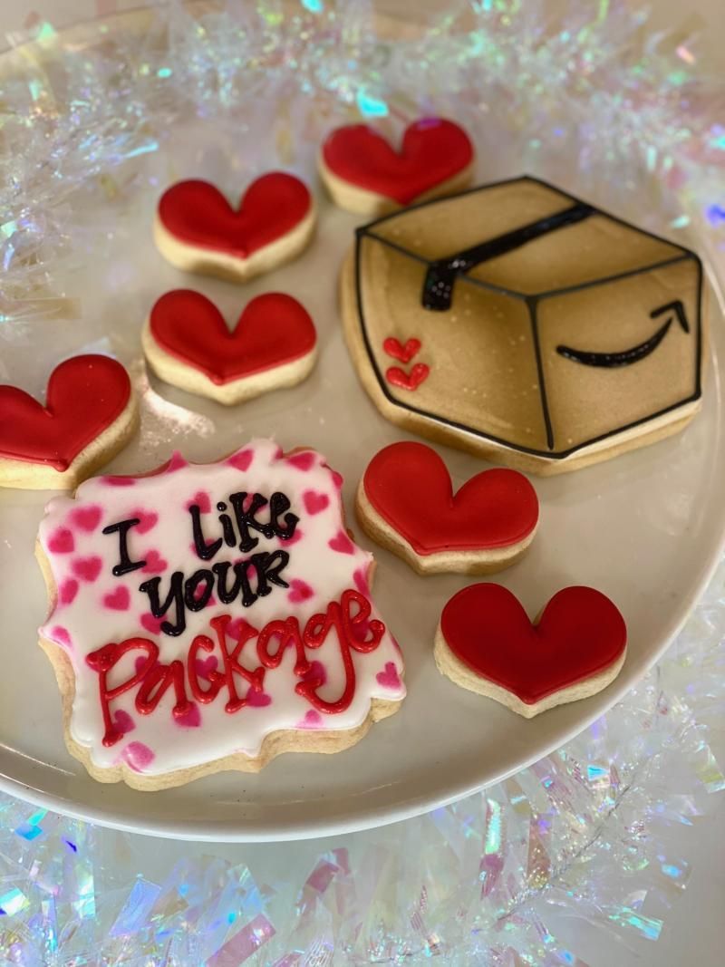 i like your package valentines cookies