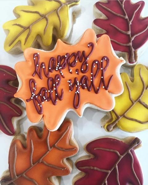 Fall sugar cookies