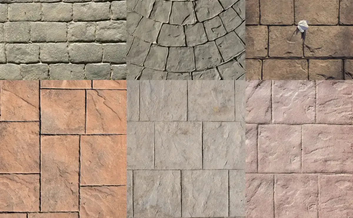 Patio stamped concrete designs