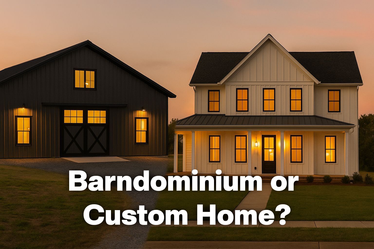 What is the difference between a barndominium and a custom home?