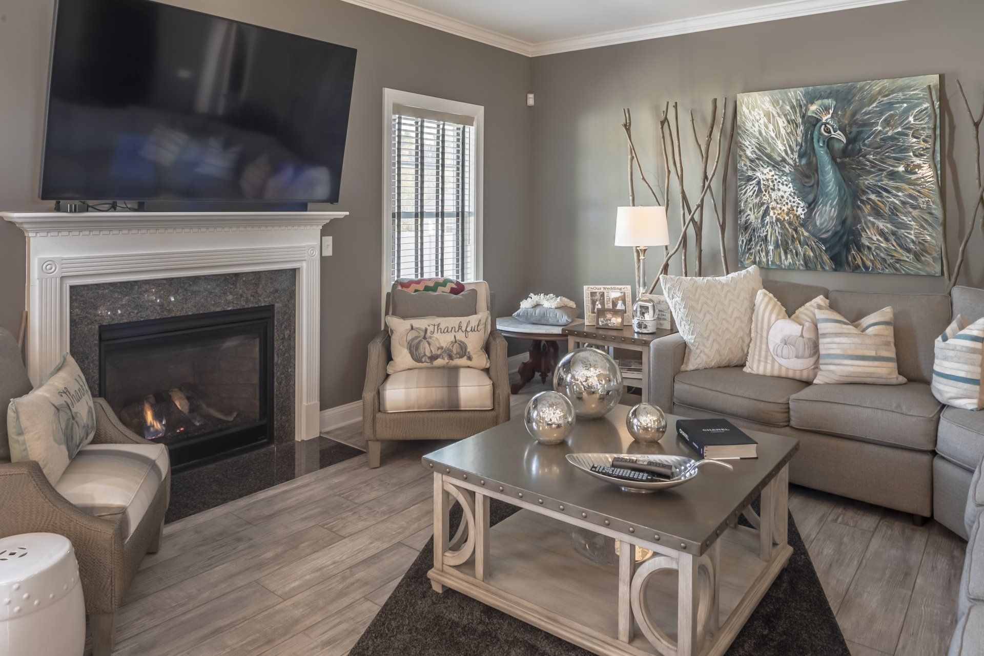 Spacious living room with fireplace | Bay to Beach Builders | Greenwood, DE 19950