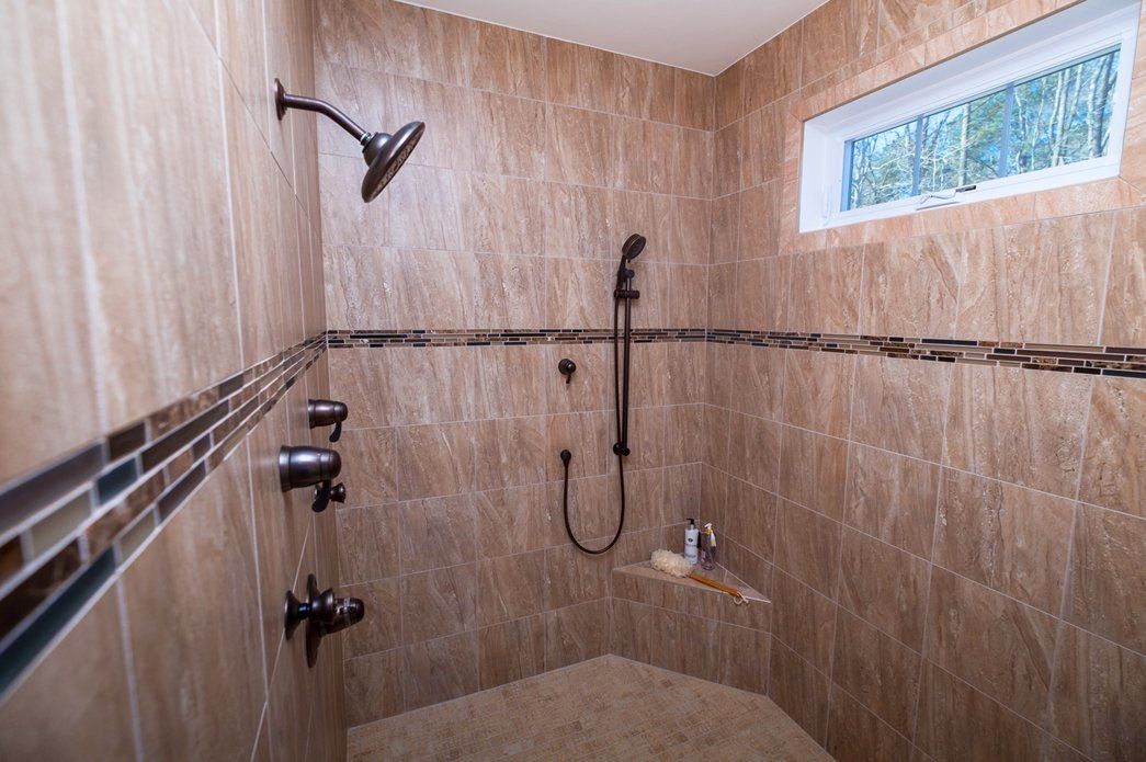 Large walk in shower | bathrooms | Bay to Beach Builders | Greenwood, DE 19950