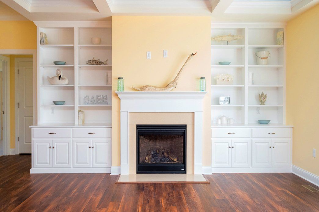 Spacious living room with fireplace | Bay to Beach Builders | Greenwood, DE 19950