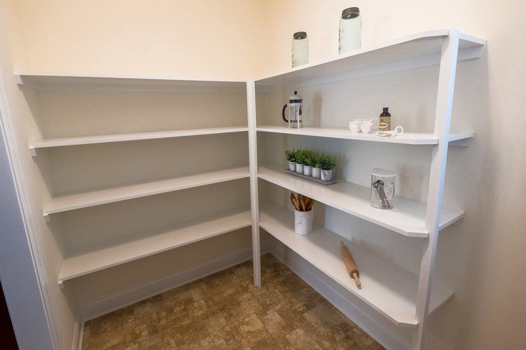 Spacious pantry with shelving | Bay to Beach Builders | Greenwood, DE 19950