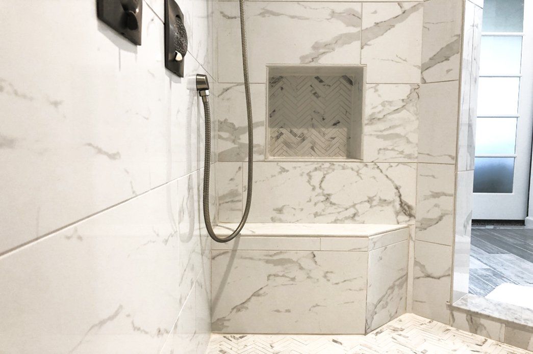 Large walk in shower | bathrooms | Bay to Beach Builders | Greenwood, DE 19950