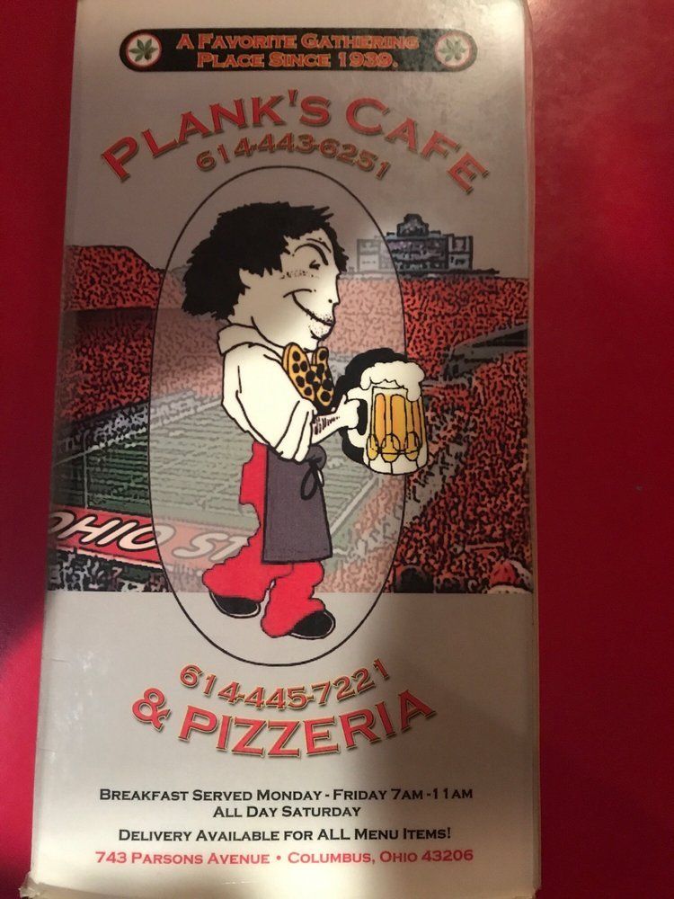 Pizzeria Fliers — Columbus, OH — Plank's Cafe & Pizzeria