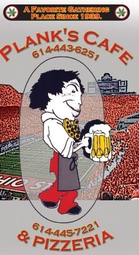 Man Holding Beer Poster — Columbus, OH — Plank's Cafe & Pizzeria