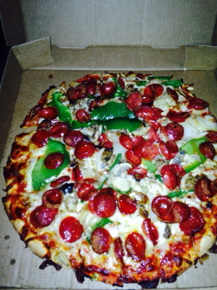 Pepperoni Pizza On Box — Columbus, OH — Plank's Cafe & Pizzeria