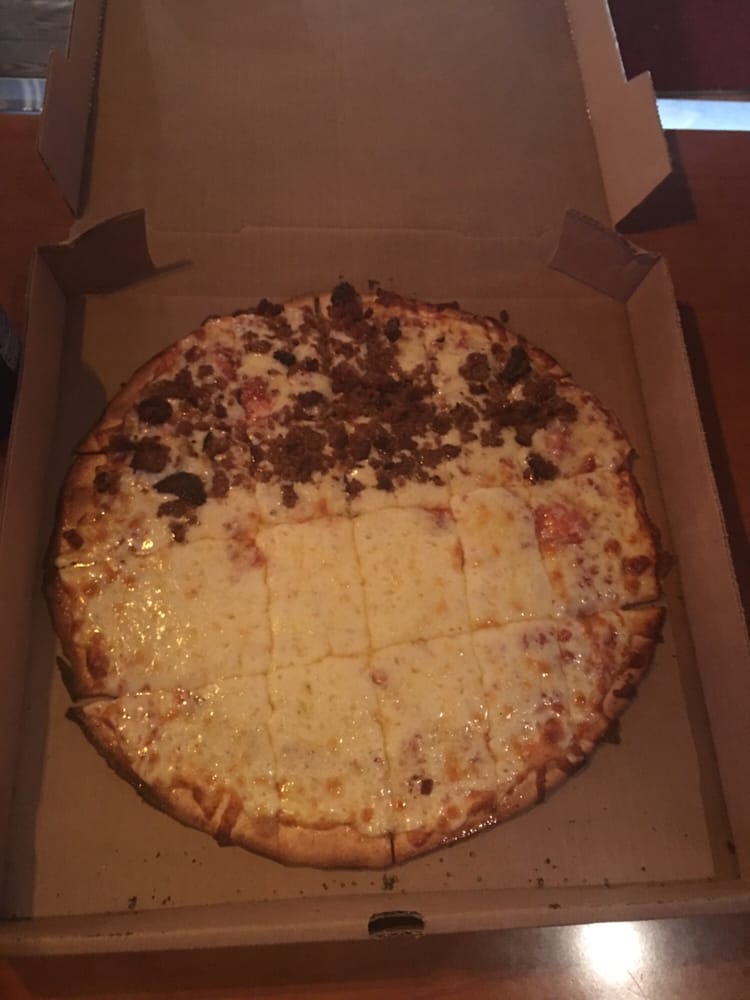 Half Cheese Pizza — Columbus, OH — Plank's Cafe & Pizzeria