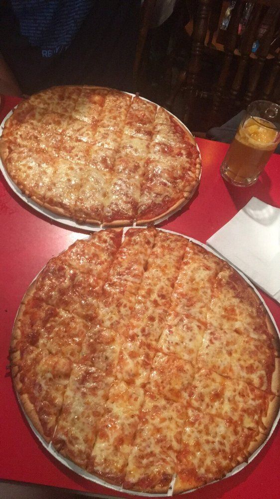 Two Cheese Pizzas — Columbus, OH — Plank's Cafe & Pizzeria