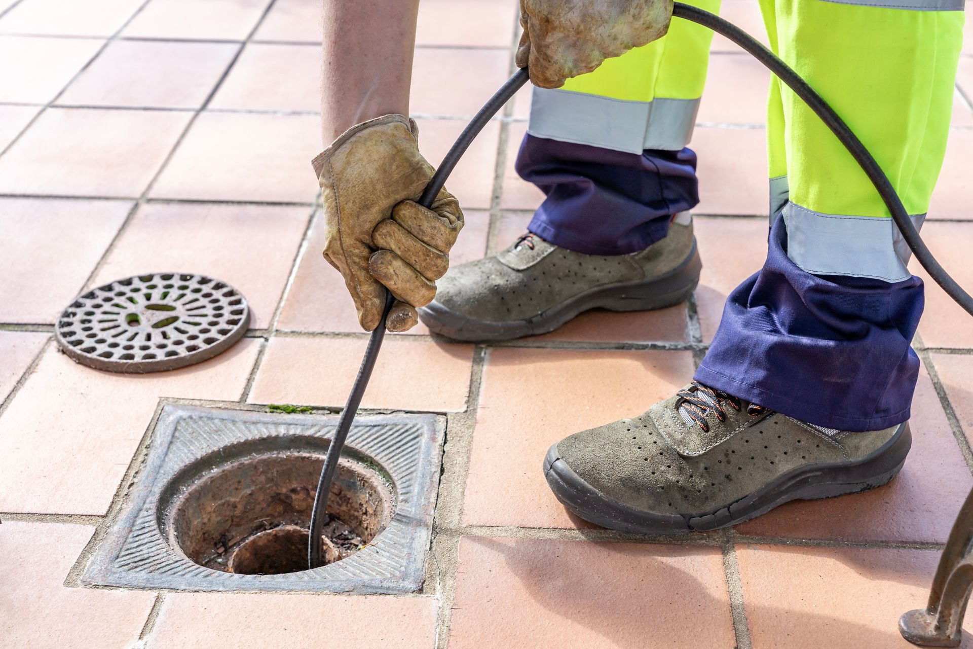 Parking lot drain cleaning

