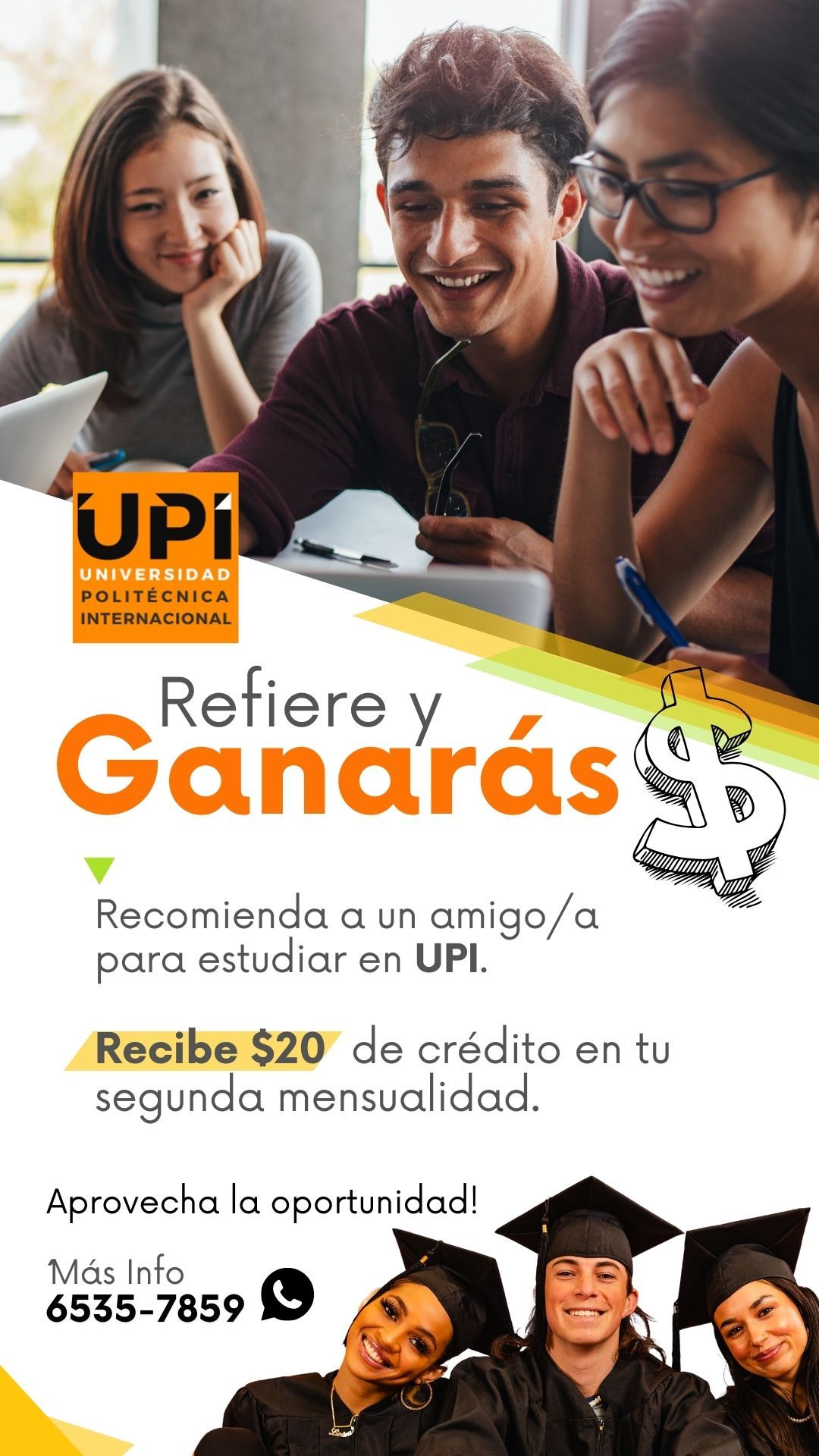 Gana $20 para tu matricula al referir a alguien y que se matricule