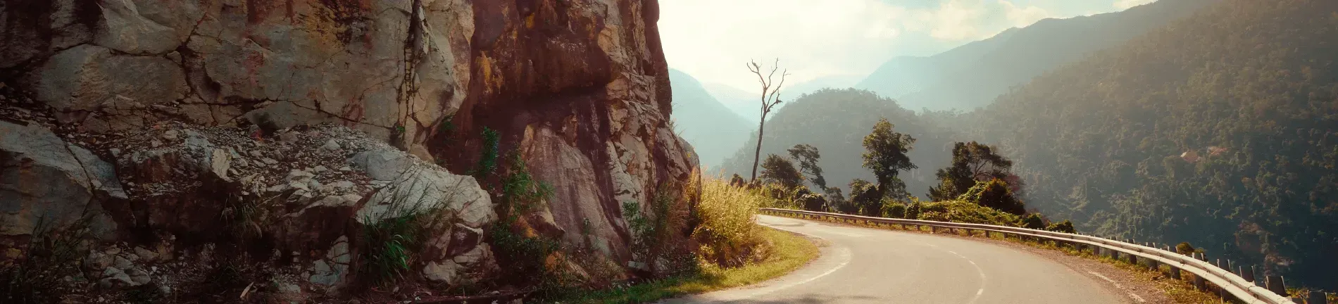 Paisagem de viagem de onibus