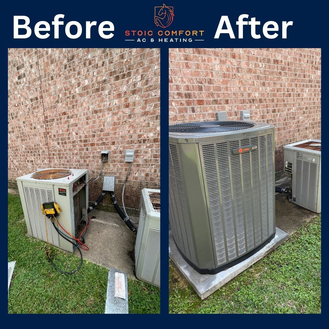 a picture of a before and after picture of an air conditioner .