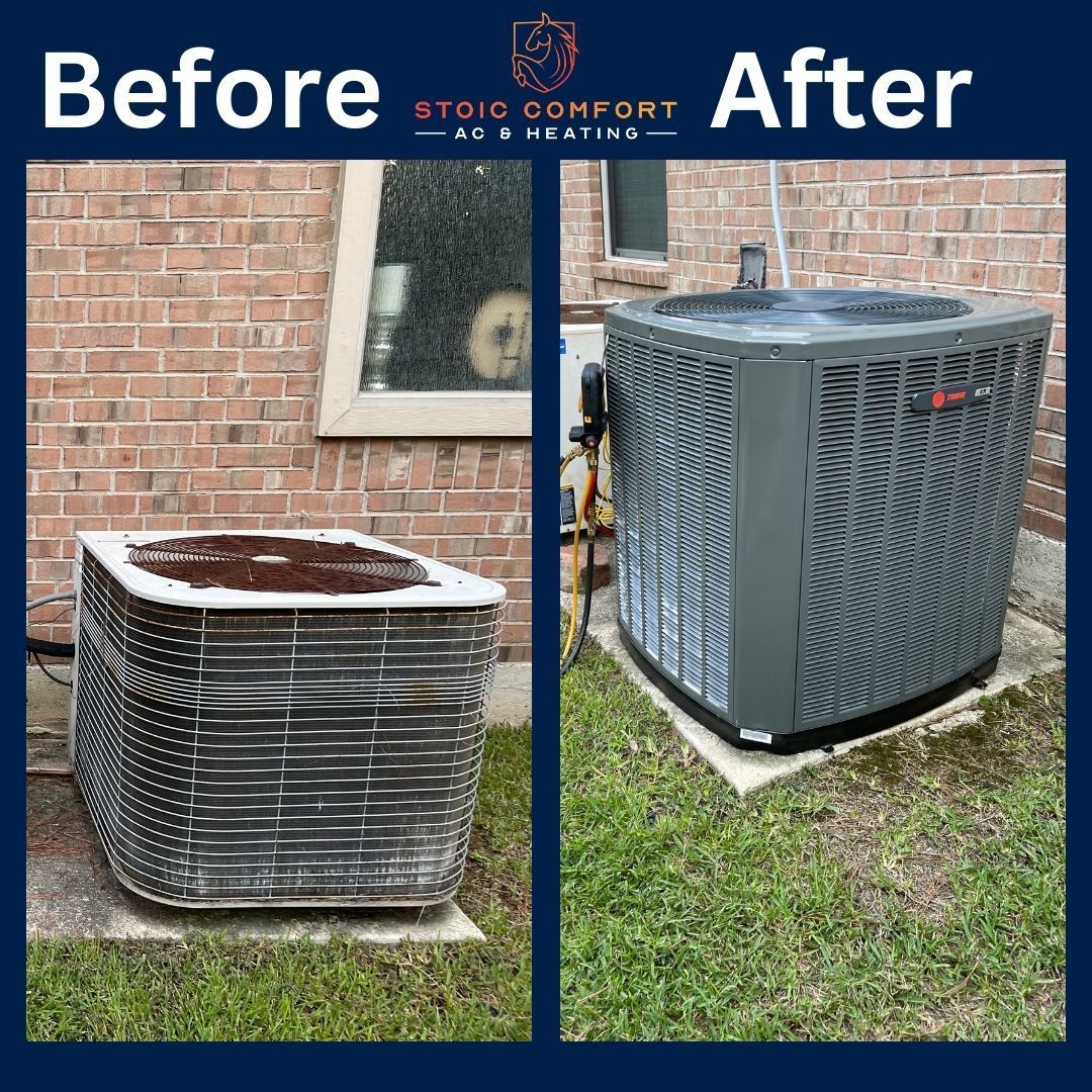 a picture of a before and after picture of an air conditioner .