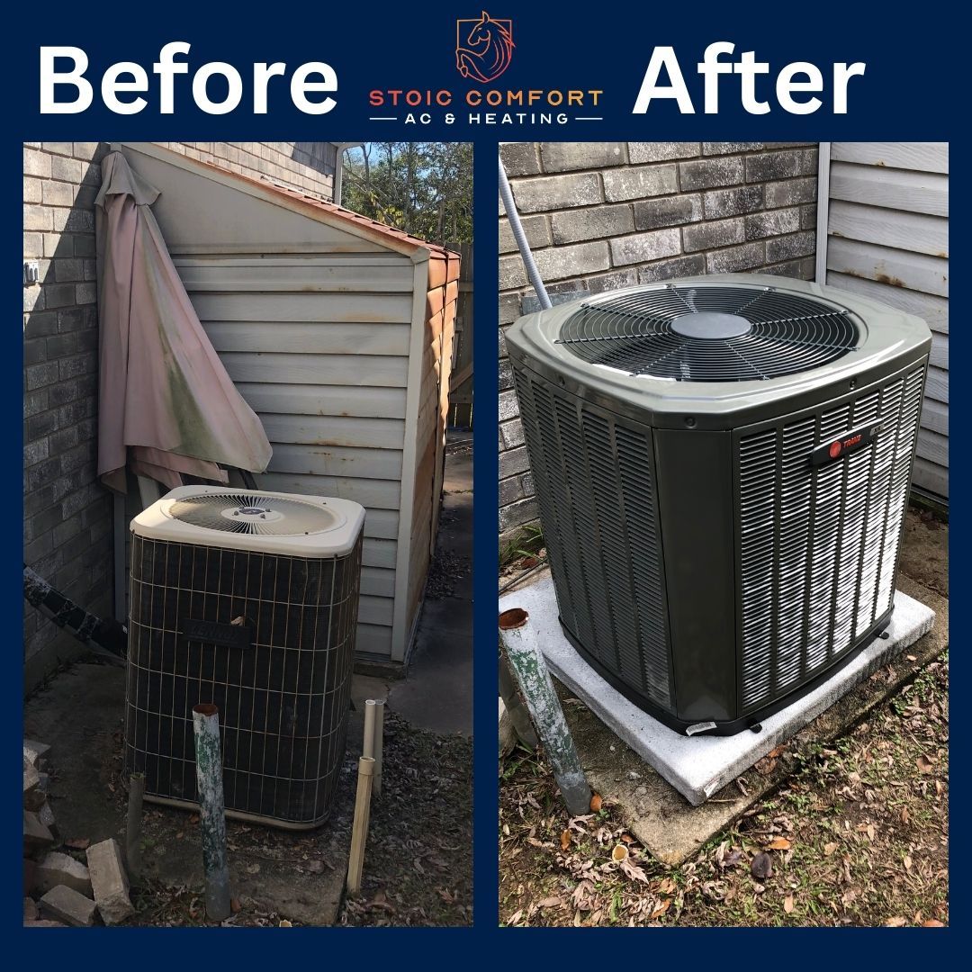 a picture of a before and after picture of an air conditioner .