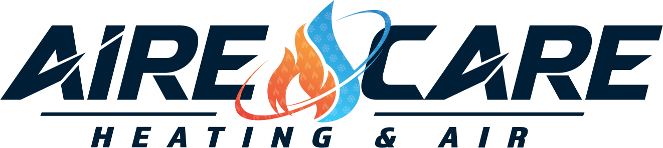 a logo for aire & care heating and air