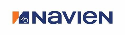The navien logo is blue and orange on a white background.