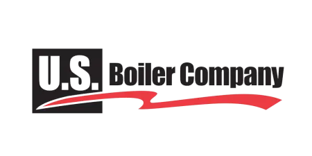 The logo for u.s. boiler company is black and red.
