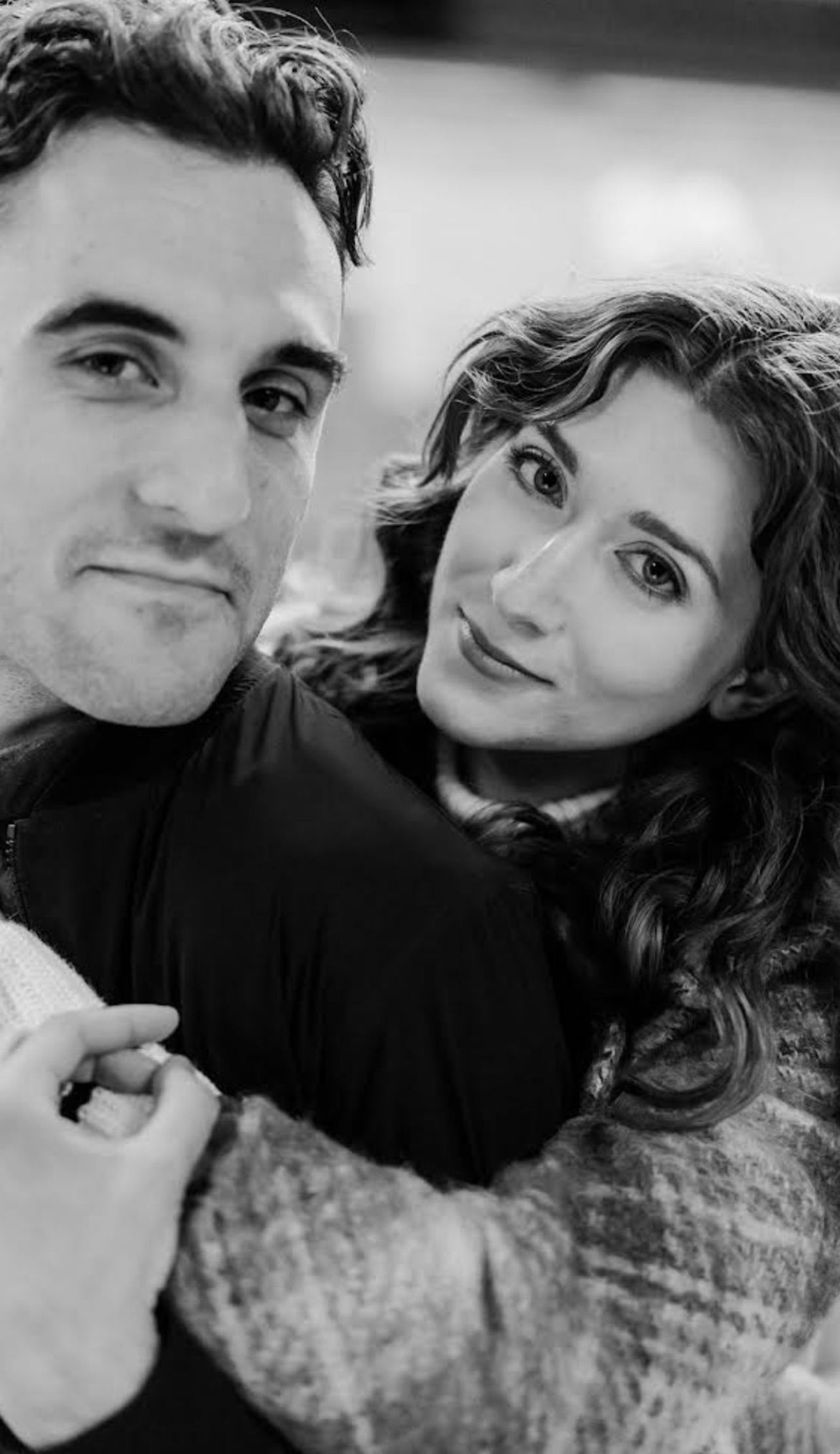 a man and a woman are hugging each other in a black and white photo . natural wedding makeup. pittsburgh, pa. bridal makeup. bridal mua. wedding makeup artist. moriah e beauty. loren demarco photography.