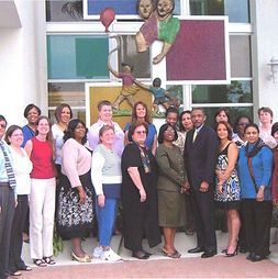 Picture Taking with Roland Williams and Female Leaders