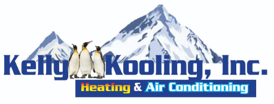 A logo for kelly cooling inc. heating and air conditioning