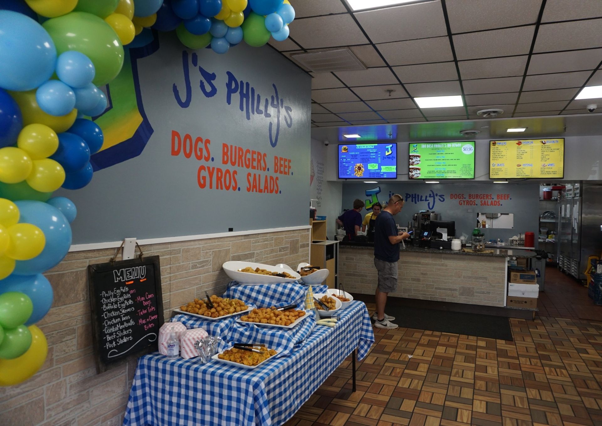 Foods on Table  – Mokena, IL – J’s Philly’s