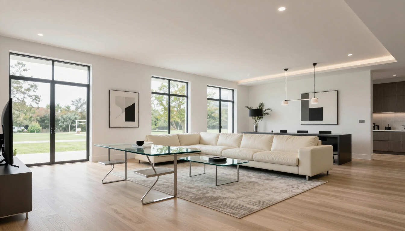 Homeowner and contractor discussing a modern renovation project in Hamilton County.