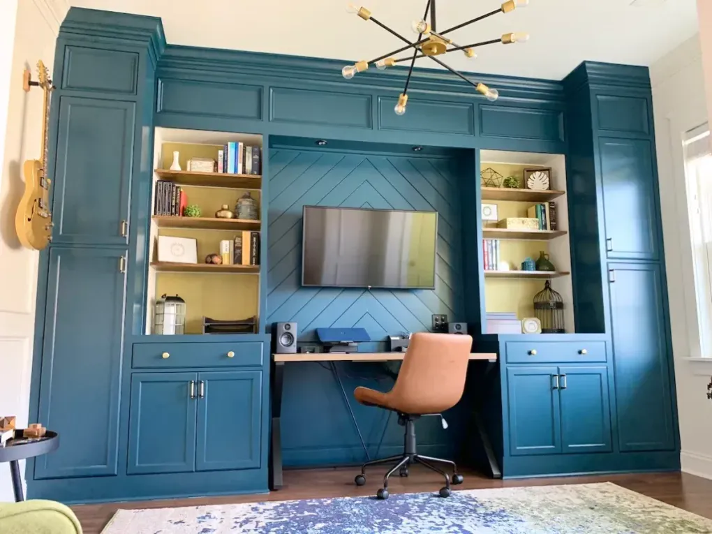 Custom built-in shelving cabinets in Fishers, IN by Urbane Upgrade