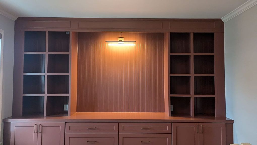 Custom built-in shelving cabinets in Fishers, IN by Urbane Upgrade