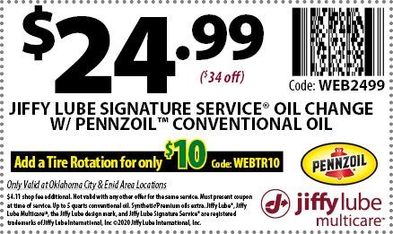 Oklahoma City Jiffy Lube Jiffy Lube Signature Service Oil Change