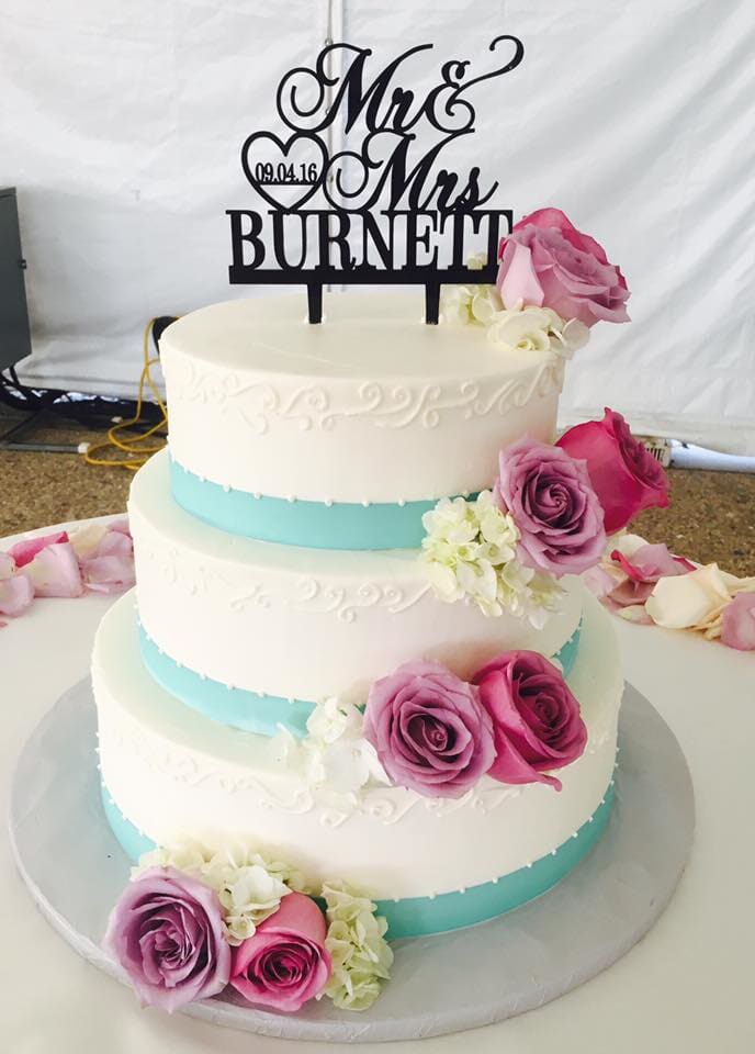 Wedding Cake With Flowers — Beverly, MA — Flour(ish) Bake Shoppe