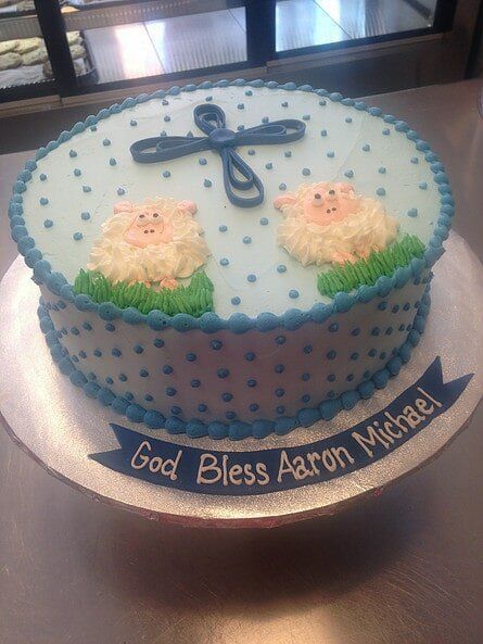 God Bless Cake With Sheep — Beverly, MA — Flour(ish) Bake Shoppe