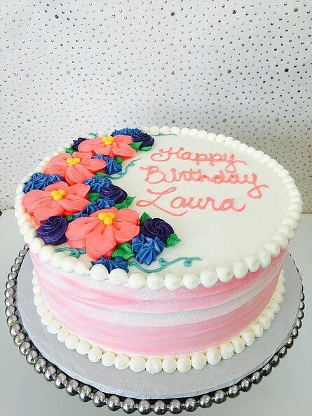 Cake With Flowers — Beverly, MA — Flour(ish) Bake Shoppe